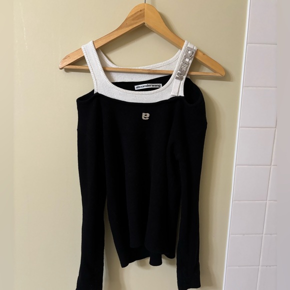 Alexander wang off the shoulder layer sweater - 100% AUTHENTIC - Picture 2 of 7